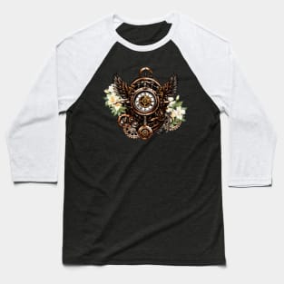 The elegance of Steampunk Floral Magic Baseball T-Shirt